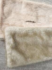 SHEIN Unity 女士时尚优雅仿毛领披肩 - 米色 - 查看 7