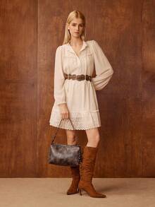 MOTF PREMIUM PU LEATHER RIVET SHOULDER BAG - Coffee Brown - View 6