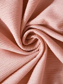 EMERY ROSE Plus Size Women's Fashionable Loose Round Neck Lace Sleeve Light Blue Shirt Mother's Day