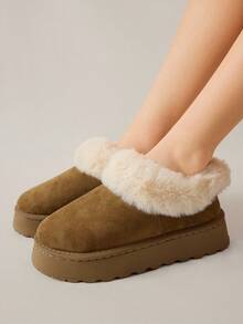 Solecia Women's Winter Thick Sole Warm Comfortable Snow Boots For Christmas - Khaki - View 7