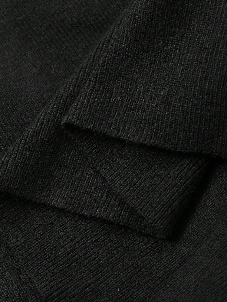 Women's Fringe Patchwork V-Neck Fishtail Sweater Dress, Autumn