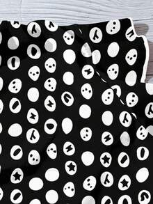 SHEIN LUNE 女式 V 领纽扣荷叶边袖圆点图案休闲衬衫 - 彩色 - 查看 3