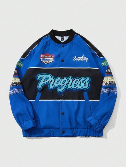 Street Life جاكيت جاكيت ذات ياقة عالية للدراجات النارية، خريف/شتاء