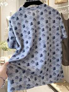 SHEIN Women's Casual Round Neck Short Sleeve T-Shirt, Suitable For Summer - Multicolor - View 2