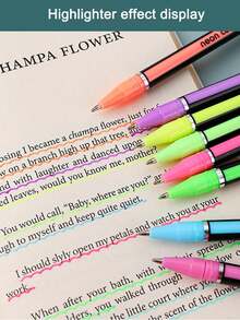 12Pcs/18Pcs/24Pcs/36Pcs/48Pcs/60Pcs Glitter Gel Pen & Fluorescence Pen, A Variety Of Colors To Choose From,Back To School - Multicolor - View 5