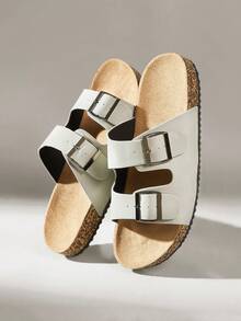 Solecia أحذية رجالية مسطحة بنعل مستدير وشريطي إغلاق بالخطاف والحلقة، مريحة وملائمة للاستخدام اليومي والحفلات والتنقل، متعددة الاستخدامات وعصرية - رمادي - مشاهدة 2