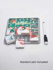 Zazumi 圣诞节积木拼图绘图板儿童益智玩具 STEM 学习活动适合儿童创意玩乐安全幼儿礼物节日派对趣味学龄前蒙特梭利 - 彩色 - 查看 9