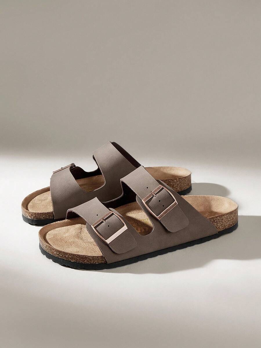 Solecia 拖鞋带休闲时尚舒适日式学生凉鞋 - 銅色 - 查看 1