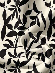 SHEIN LUNE Women's Apricot Leaf & Floral Print Casual Blouse, Suitable For Summer,Fall Clothes For Women Floral Print Blouses,Business Casual Woman Chic Blouses For Women - Multicolor - View 4