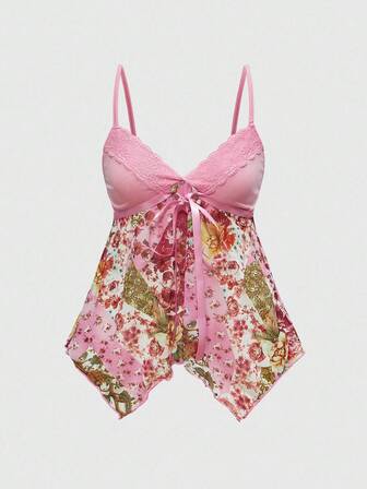 Hippie Damen Blumen Muster Träger Camisole