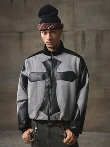 AXEPEAK Áo khoác nam tay dài dệt thoải mái hàng ngày, trẻ trung, mùa thu, mùa đông - Nhiều màu - Xem 1