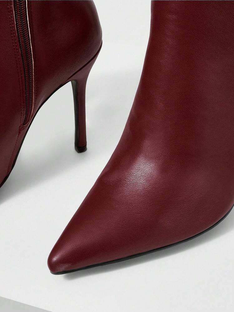 Damen Mode Spitze Zehen Geraffter Oberschenkel Overknee Stiefel, Stilettoabsatz, geeignet für Dates und Partys