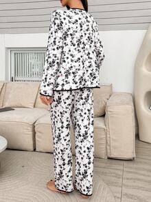 Moonlight&Mama Bộ đồ ngủ bà bầu in hoa phong cách Trung Hoa Moonlight & Mama, quần áo thu đông - Nhiều màu - Xem 2