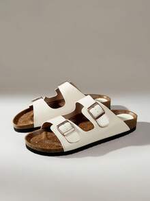 Solecia 男士厚底套脚穆勒拖鞋，无后跟凉鞋 - 白色 - 查看 2