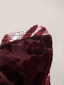 SHEIN ICON 加大码嬉皮女式蕾丝撞色印花不对称下摆吊带背心，适合节日、暑假、毕业季、返校季 - 彩色 - 查看 7