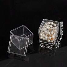 1pc Highly Transparent PS Plastic Square Storage Box, Jewelry Gift Packaging Box, Holiday Candy Packaging - Clear - View 2