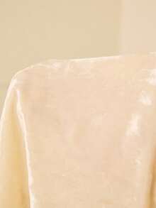 Moireta 女士高级毛绒天鹅绒垂坠领吊带裙 - 杏色 - 查看 7