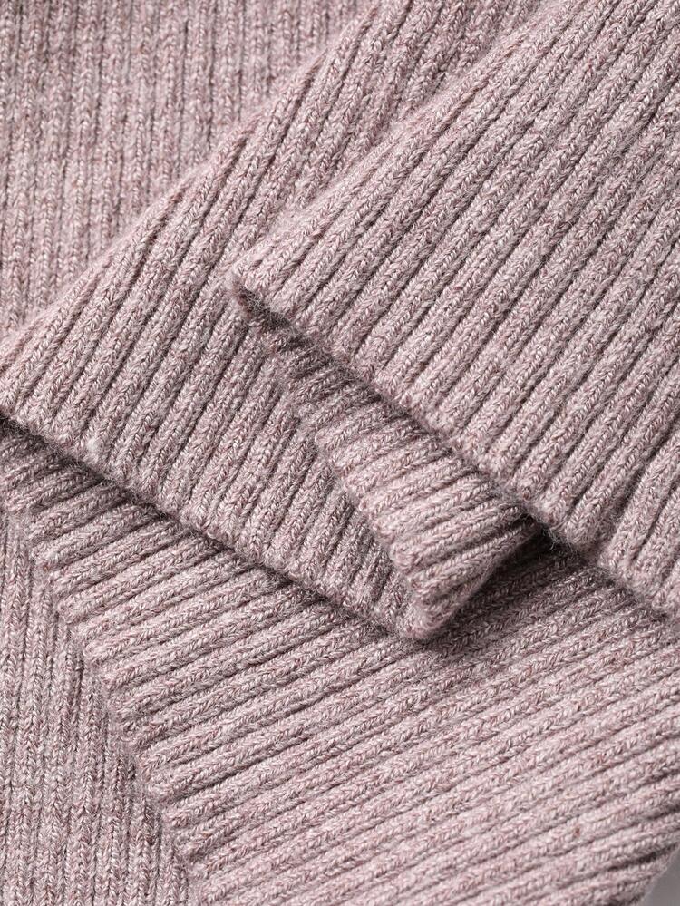 Women's Elegant Solid Color Hollow Out Twist Knitted Sweater, Autumn