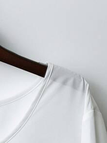 SHEIN Clasi Elegant Commuter Casual Vacation Versatile Plus Size Women's Long Sleeve Black & White Shirt, Spring/Summer/Autumn