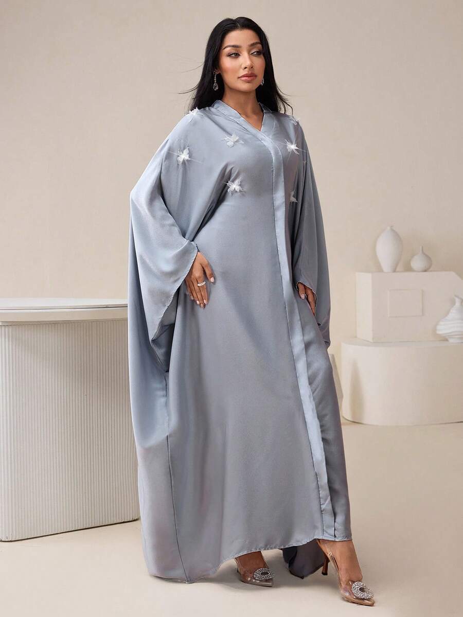Al Najma 女士时尚优雅蝴蝶结阿拉伯风格连衣裙