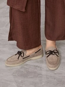 Sleekvia Zapatos planos versátiles y casuales para ir al trabajo - Caqui - Ver 3