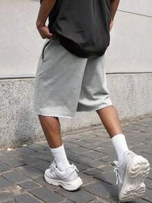 Claim Dot 大码男士针织短裤，宽松休闲百搭