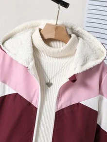 Casual Thermal Lined Zip-Up Long Sleeve Tween Girls Jackets Fall Winter - Multicolor - View 7