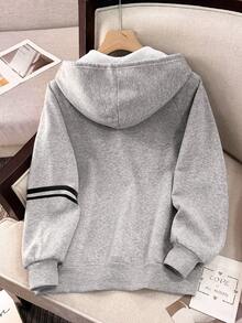 SHEIN 刺绣时尚简约女式运动衫，送给朋友的礼物 - 淺灰色 - 查看 2