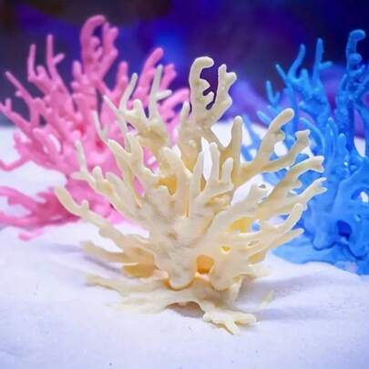 1/3 件逼真的人工珊瑚礁，生动的水族馆装饰人工珊瑚植物，海洋植物装饰