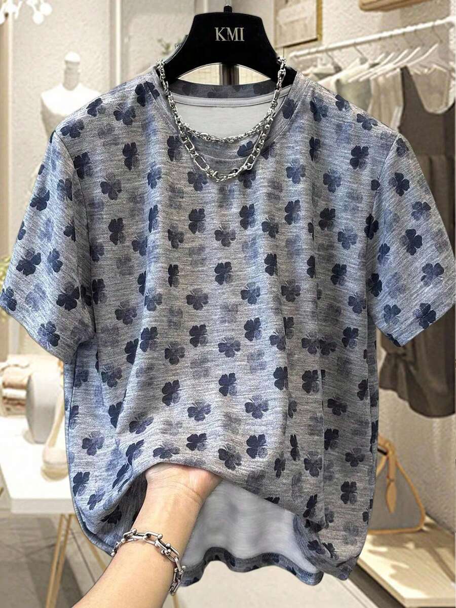 SHEIN Women's Casual Round Neck Short Sleeve T-Shirt, Suitable For Summer - Multicolor - View 1