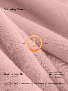 GLOWMODE Petite Everyday Fleece Be Comfy Oversized Fit Adjustable Drawstring Waist Basic Joggers With Side Pockets Daily Casual - Baby Pink - View 6