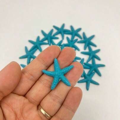 20 piezas de decoraciones de estrella de mar de resina, de 3 cm - Adecuado para bodas, vacaciones, manualidades para el hogar, decoración y accesorios del hogar