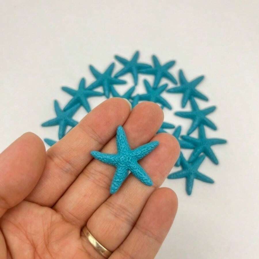 20 件树脂海星装饰,1.18 英寸 - 适用于婚礼、节日、家居工艺品、家居装饰和配饰 - 藍色 - 查看 1