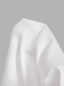 SHEIN MOD 女款白色阔腿裤腰链装饰秋冬复古西装裤 - 白色 - 查看 6