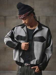 AXEPEAK Áo khoác nam tay dài dệt thoải mái hàng ngày, trẻ trung, mùa thu, mùa đông - Nhiều màu - Xem 6