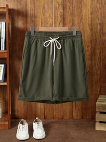 Manfinity NXTstreet Men's Casual Crinkle Waist Drawstring Shorts