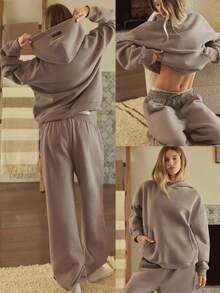 GLOWMODE 厚重羊毛超大连帽卫衣口袋厚保暖冬季