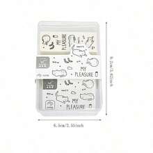 1套可爱迷你订书机套装，手持式和便携式，返校，返校，学校用品 - 白色 - 查看 9