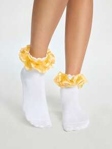ROMWE Kawaii Women Crew Socks - White - View 8