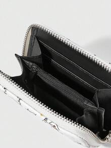 HARRY POTTER X SHEIN 1pc A Full-Print Owl Short Wallet Simple Zipper Ladies Coin Purse - Multicolor - View 5