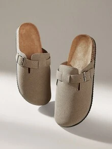 Solecia 男士复古穆勒鞋，休闲鞋，带可调节搭扣，春季款 - 沙色 - 查看 2