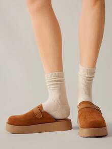 Solecia Einfache, lässige Alltagsschuhe für Frauen mit dicker Sohle - Braun - Übersicht 10