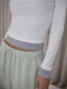 MUSERA Áo thun dài tay xếp lớp, kiểu dáng thanh lịch, dễ thương, gợi cảm, thích hợp cho mùa thu, đi chơi đêm, nghỉ lễ, xuân hè. - Nhiều màu - Xem 6