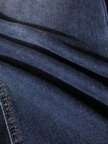 Écloséra Quần Jeans Nữ Ống Loe Lưng Thấp Cạp Thấp - Rửa tối - Xem 6