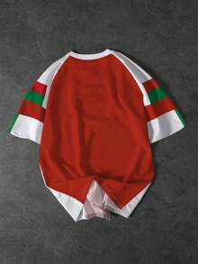 PAVTROS 几何拼色短袖，运动休闲 - 彩色 - 查看 3