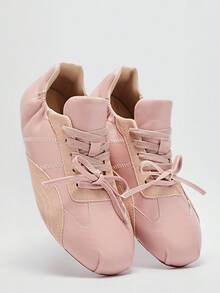 Solezae 设计师灵感女士芭蕾平底运动鞋 - 休闲混合款 | 全天云端舒适 - 珊瑚粉 - 查看 7