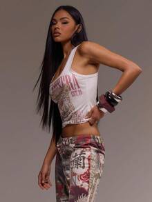 MUSERA Women Tank Tops & Camis Graphic Fitted Vest Top ,  Holidays, Party,  Y2K Valentines Vacation Elegant - Multicolor - View 5