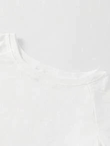 Sweetra 3 件女式夏季不对称领口修身 T 恤，基本款不对称领口上衣，黑色、白色、粉色 - 彩色 - 查看 7