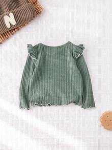 Cozy Pixies Maglioncino a girocollo in maglia morbida a tinta unita, manica lunga, per bambina