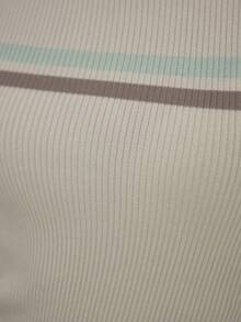 MUSERA Ribbed Stripe Graphic Long Sleeve Longline Top Classy Cute Sexy Streetwear Fall Autumn Night Out Winter Christmas Evening Elegant Party